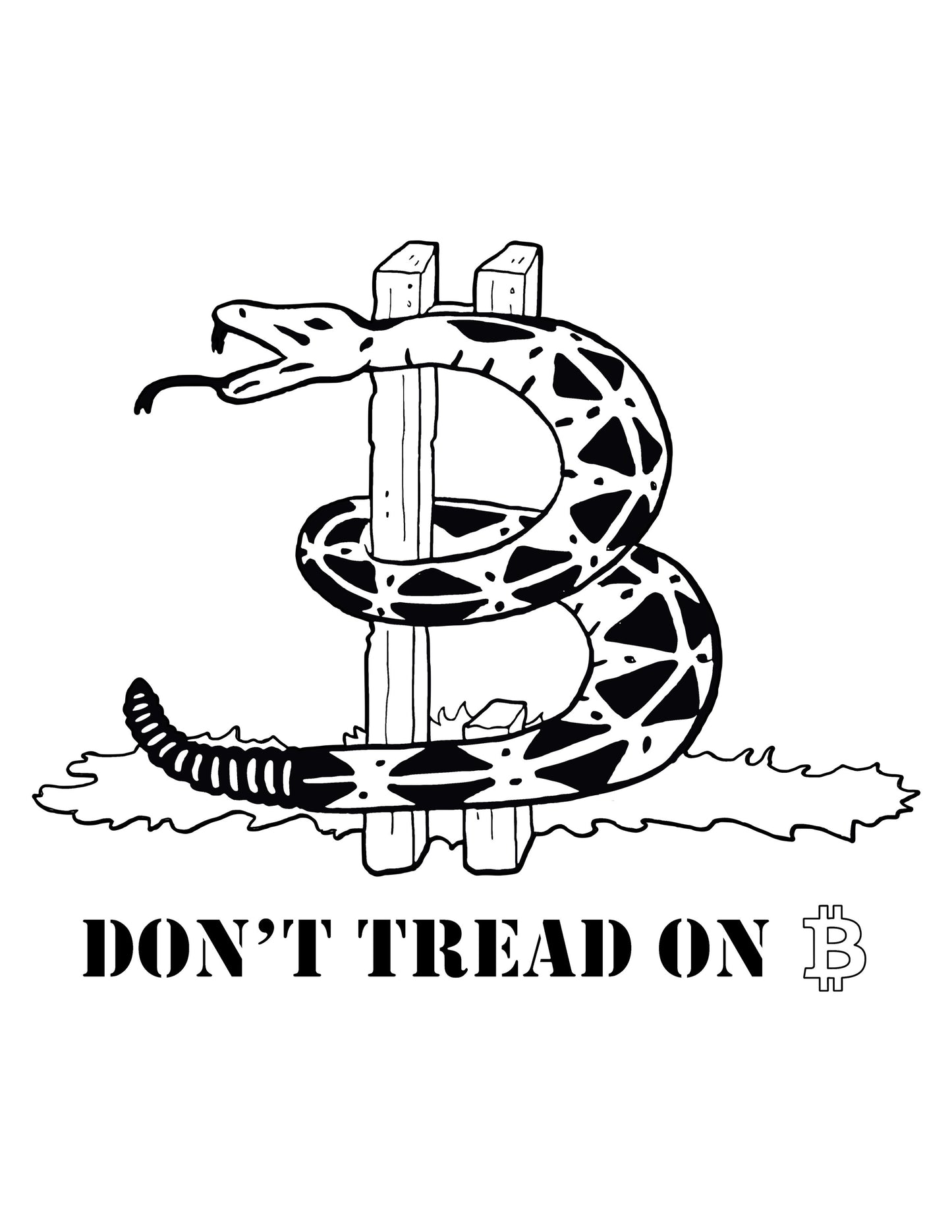 #101 Don't Tread on Bitcoin - Coloring Page