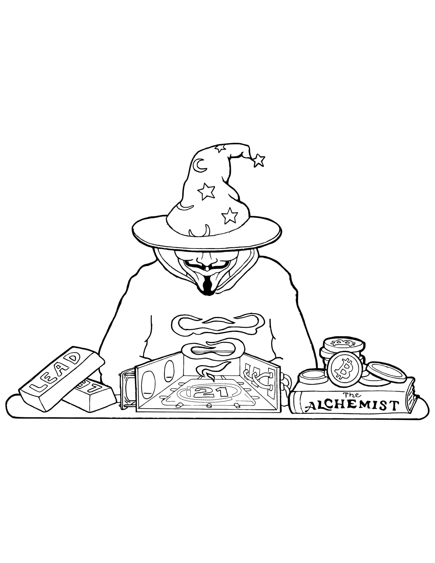 #108 The Alchemist - Coloring Page