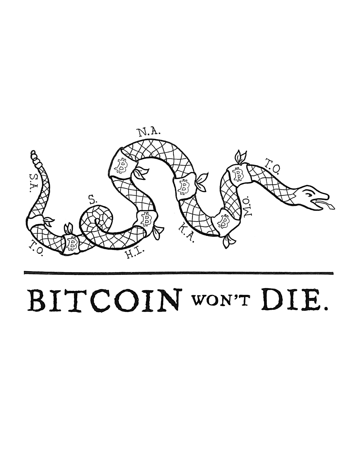 #130 Bitcoin Won't Die - Coloring Page