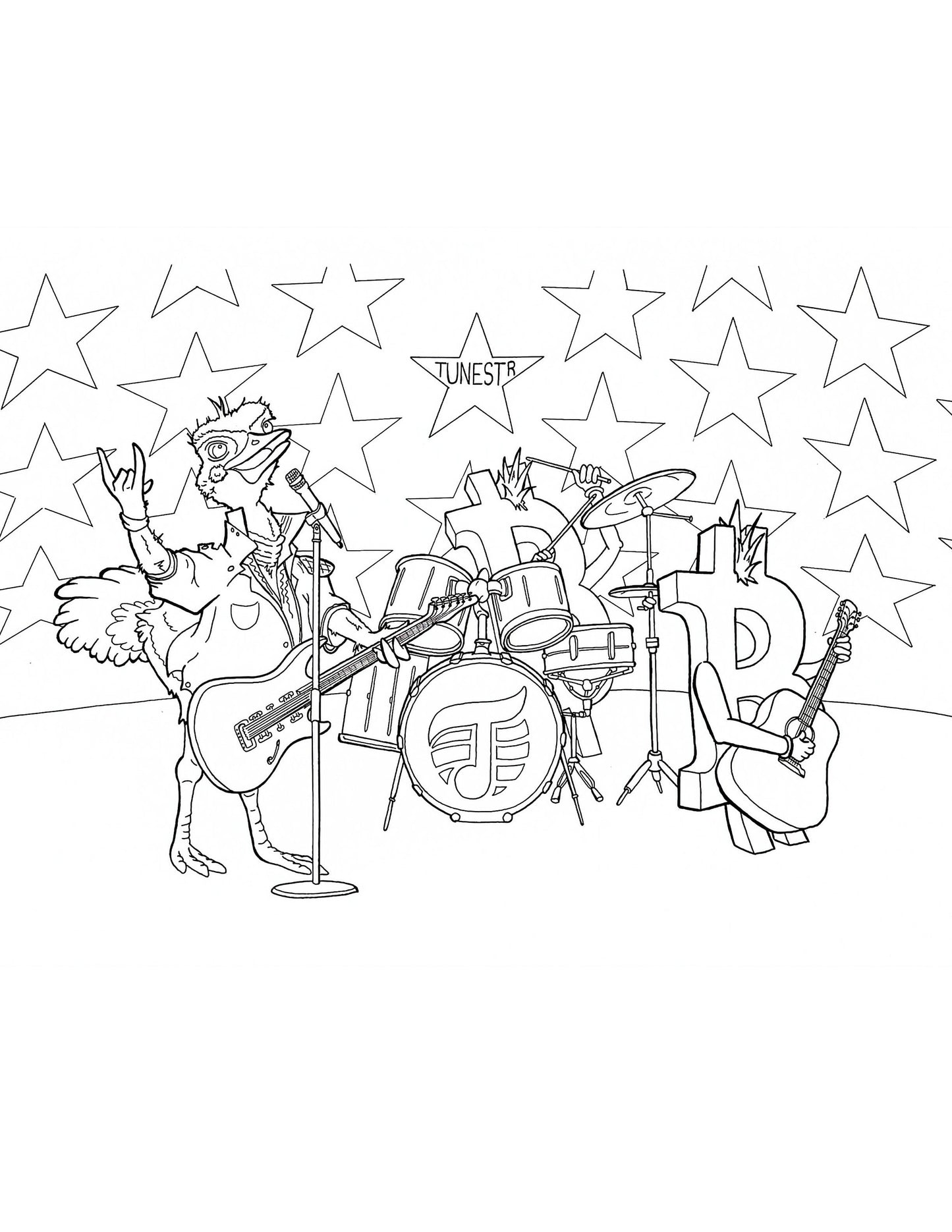 #156 Tunestr - Coloring Page