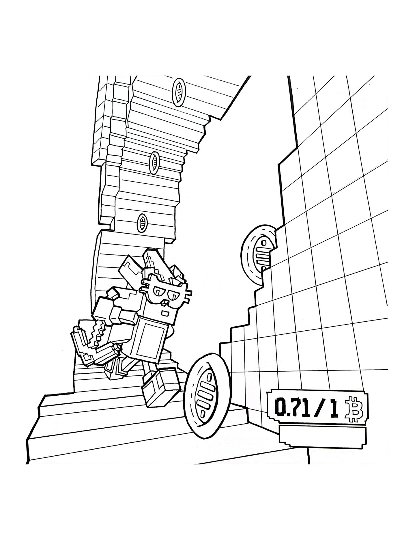 #157 Satoshi's Rings - Coloring Page