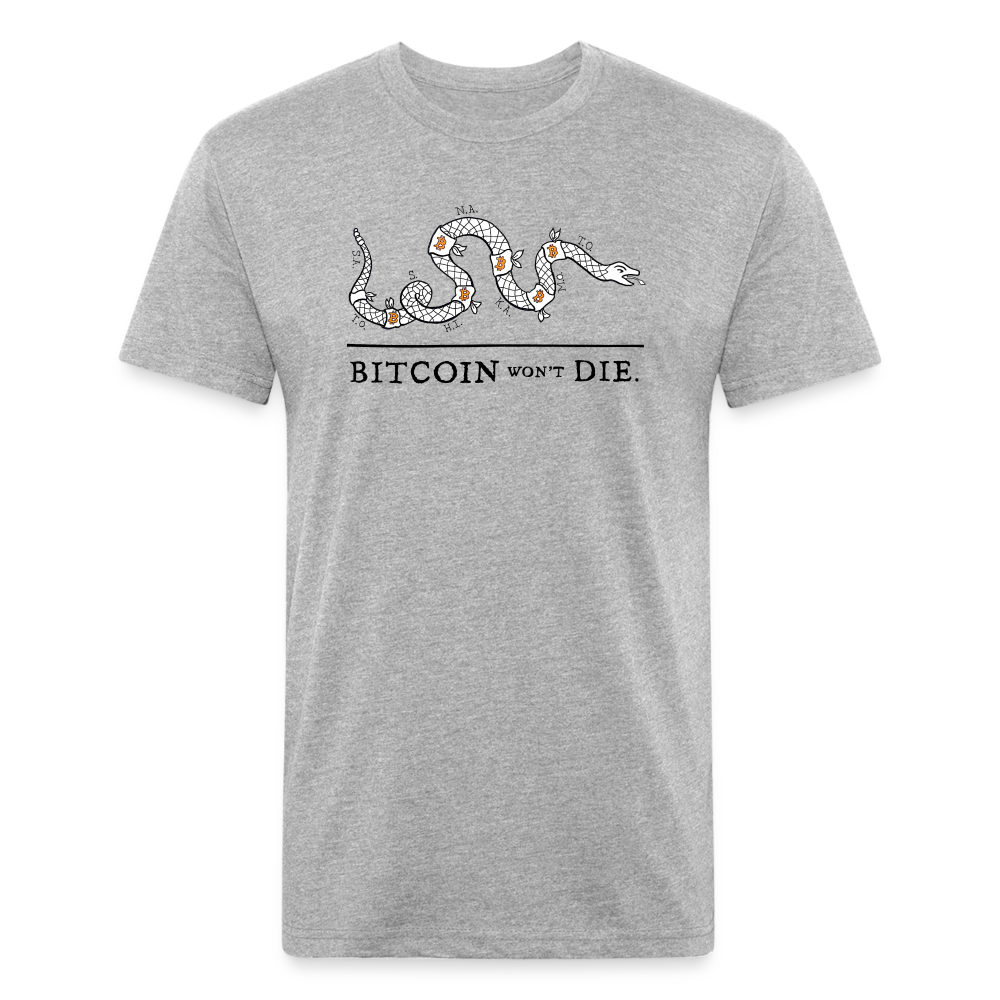 Bitcoin Won't Die T-Shirt - heather gray