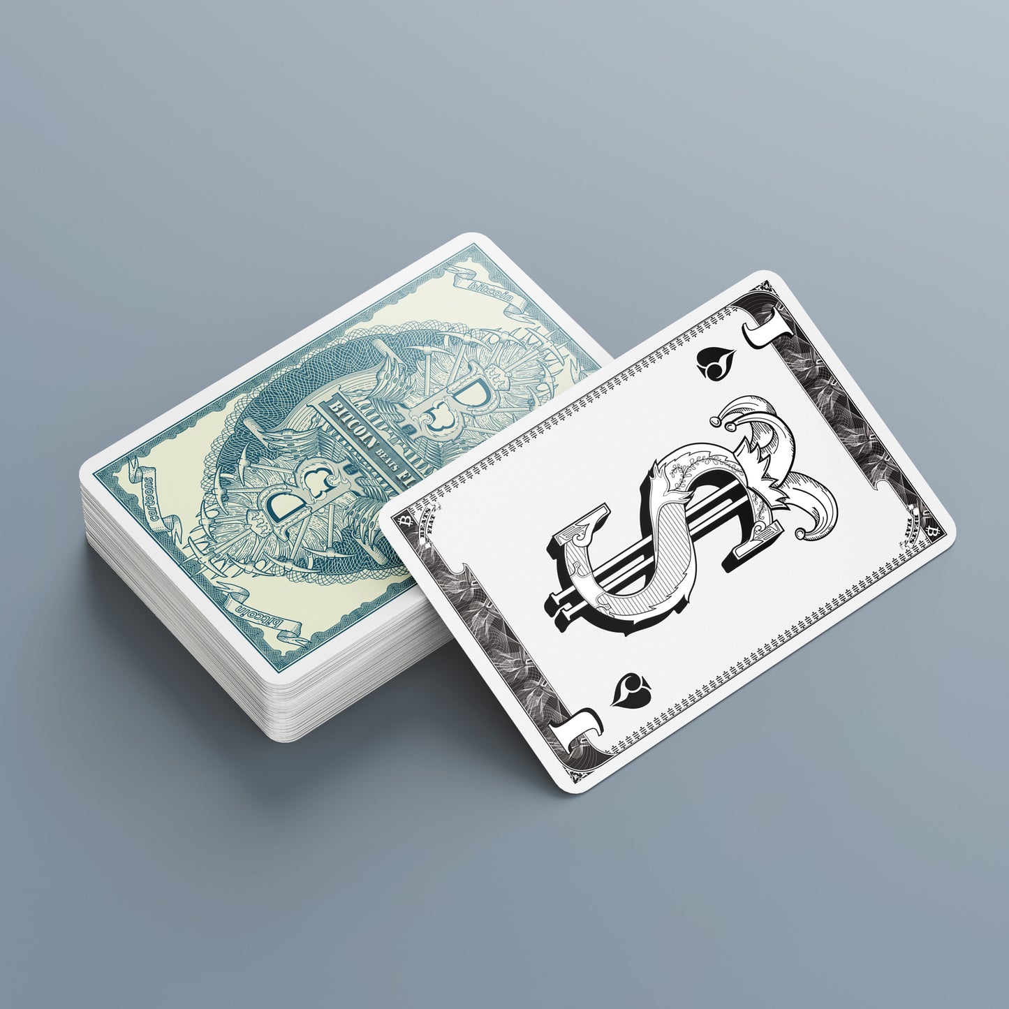 Bitcoin Beats Fiat Playing Cards